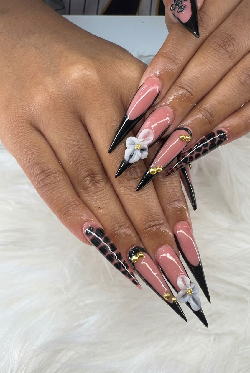 Luxury stiletto nails by Girl Obsessions